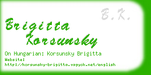 brigitta korsunsky business card